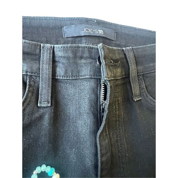 Like New! Joe’s Black Denim Coated Skinny Jeans Size 27 - Picture 3 of 5